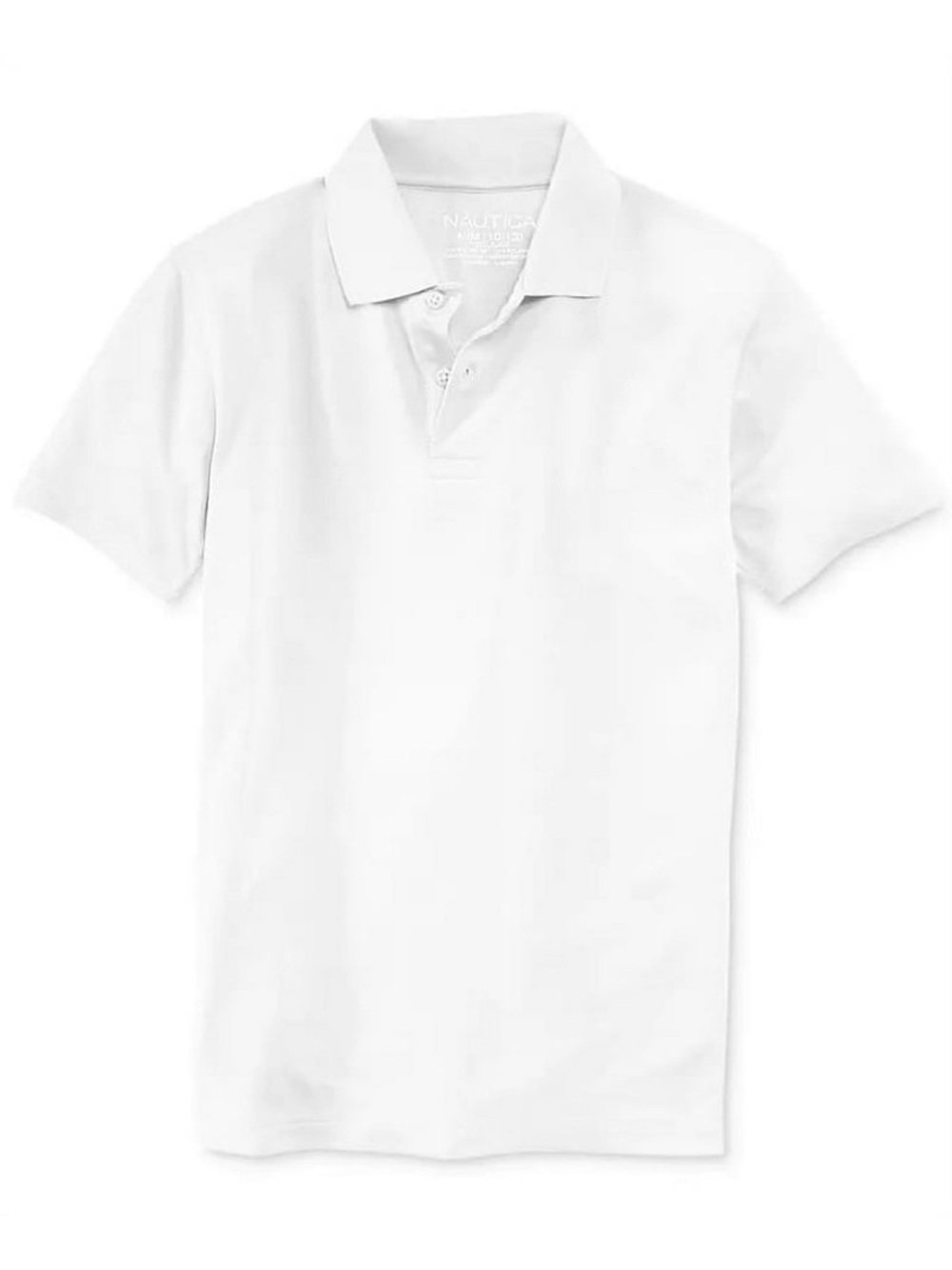 Nautica White Boys’ Uniform Short Sleeve Performance Polo | LIKE NEW